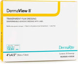 DermaView II Transparent Film Dressing with Border, 8 x 12 Inch