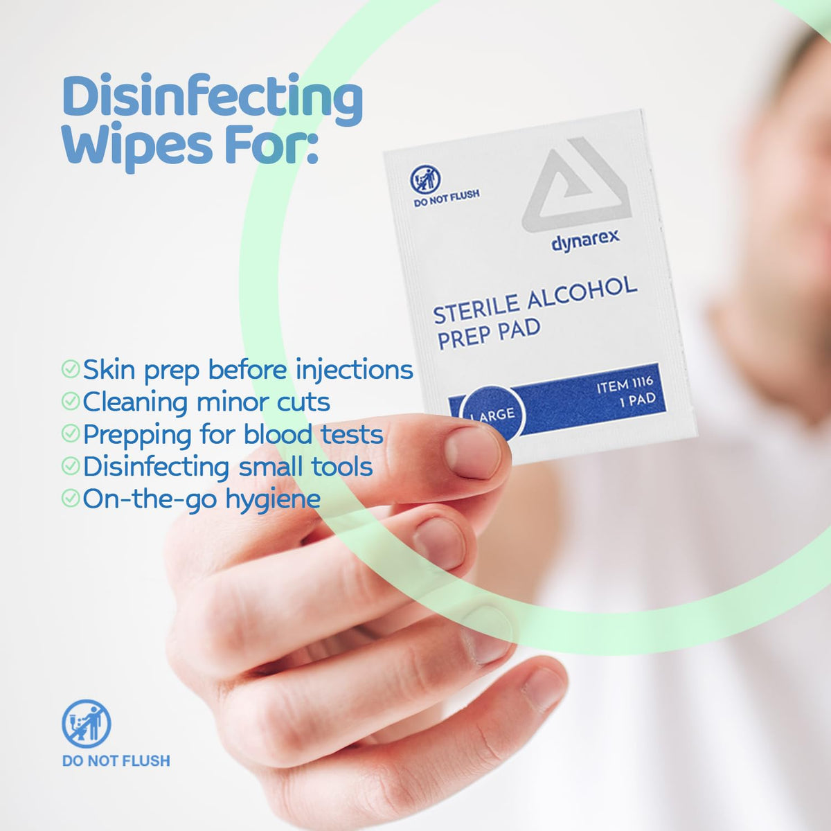Dynarex Sterile Alcohol Prep Pads, Large