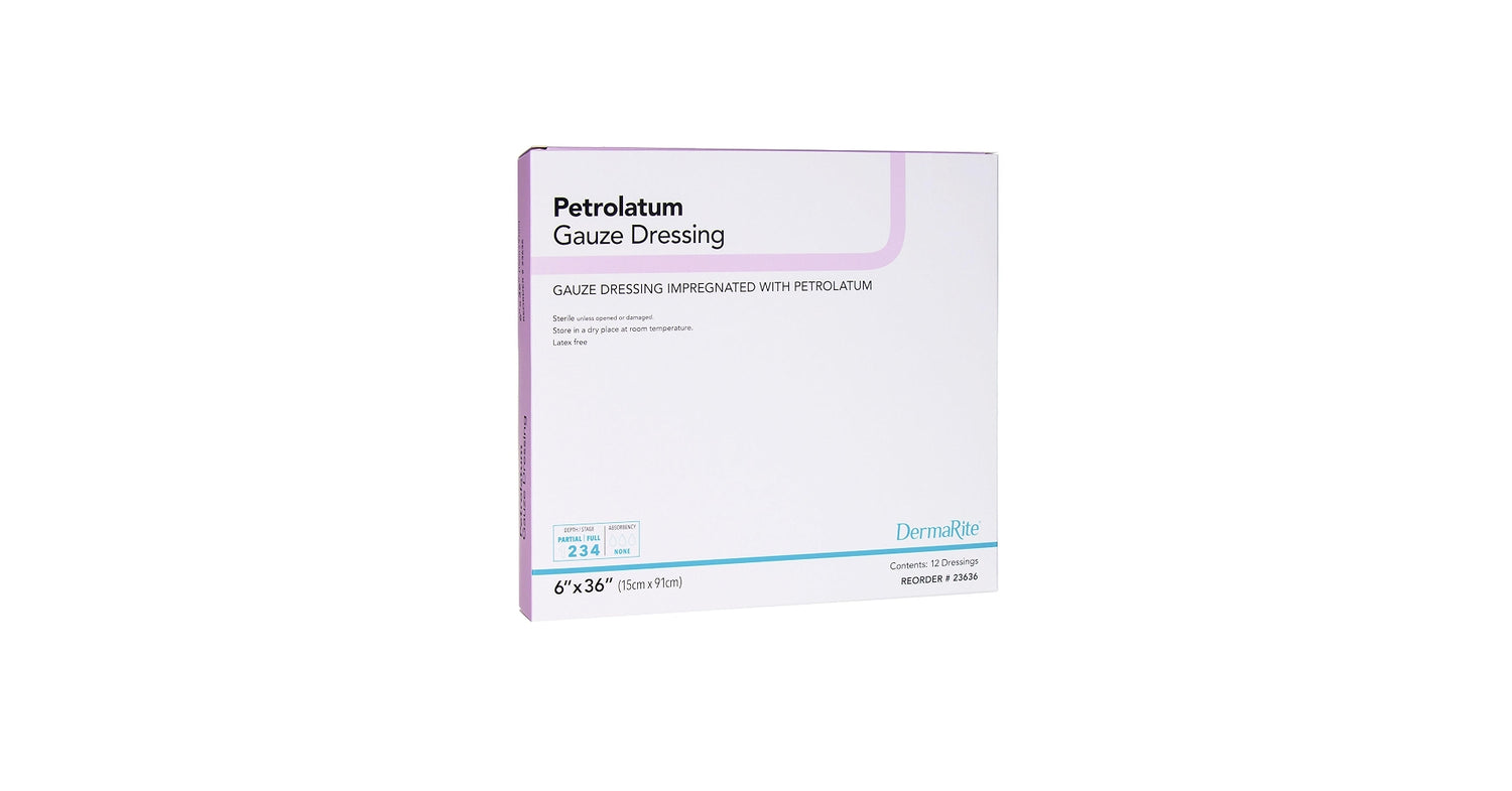 DermaRite Petrolatum Impregnated Dressing, 6 x 36 Inch