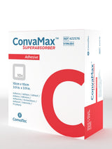 ConvaMax Superabsorber Silicone Adhesive with Border Foam Dressing, 4 x 4 Inch
