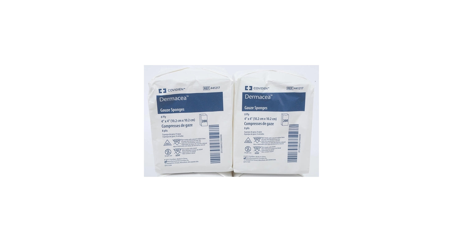 Dermacea Sterile Gauze Sponge, 4 x 4 Inch, Eight-Ply