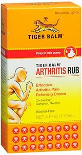 Tiger Balm Arthritis Rub, 11% Camphor and 11% Menthol, Cream, 4 oz - 62003042204 - LL Medico