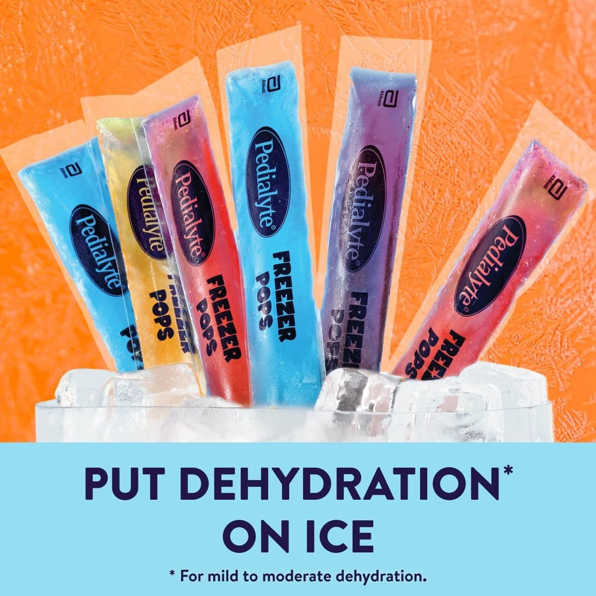 Pedialyte Freezer Pops Electrolyte Solution, Grape / Blue Raspberry / Cherry / Orange, 2.1 oz