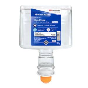 Kindest Kare Advanced Hand Soap Antimicrobial Foam, Fragrance Free, 1 Liter, Case of 3