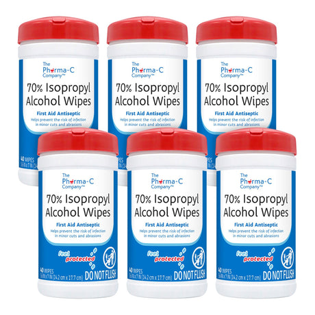 Pharma-C-Wipes Isopropyl Alcohol Antiseptic Wipes, 70%, Towelette - 63-200736K - LL Medico