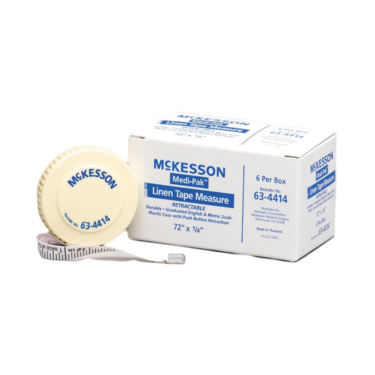 McKesson Measurement Tape, Cloth, Reusable, English / Metric, 72"