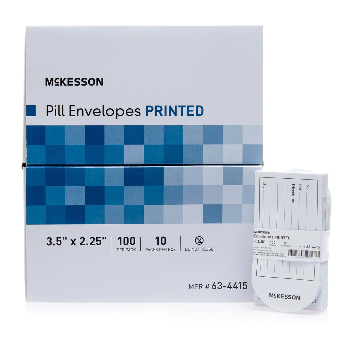 McKesson Pill Envelope, 3.5" x 2.25", White - 63-4415 - LL Medico