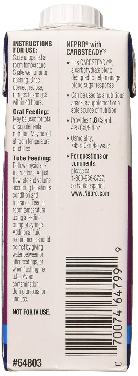 Nepro with Carbsteady Nutrition Shake, Homemade Vanilla, 8 oz