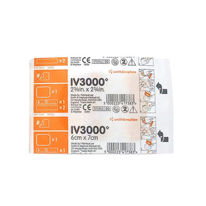 Smith & Nephew IV3000 Transparent Film IV Dressing, Sterile — 2.38" x 2.38"