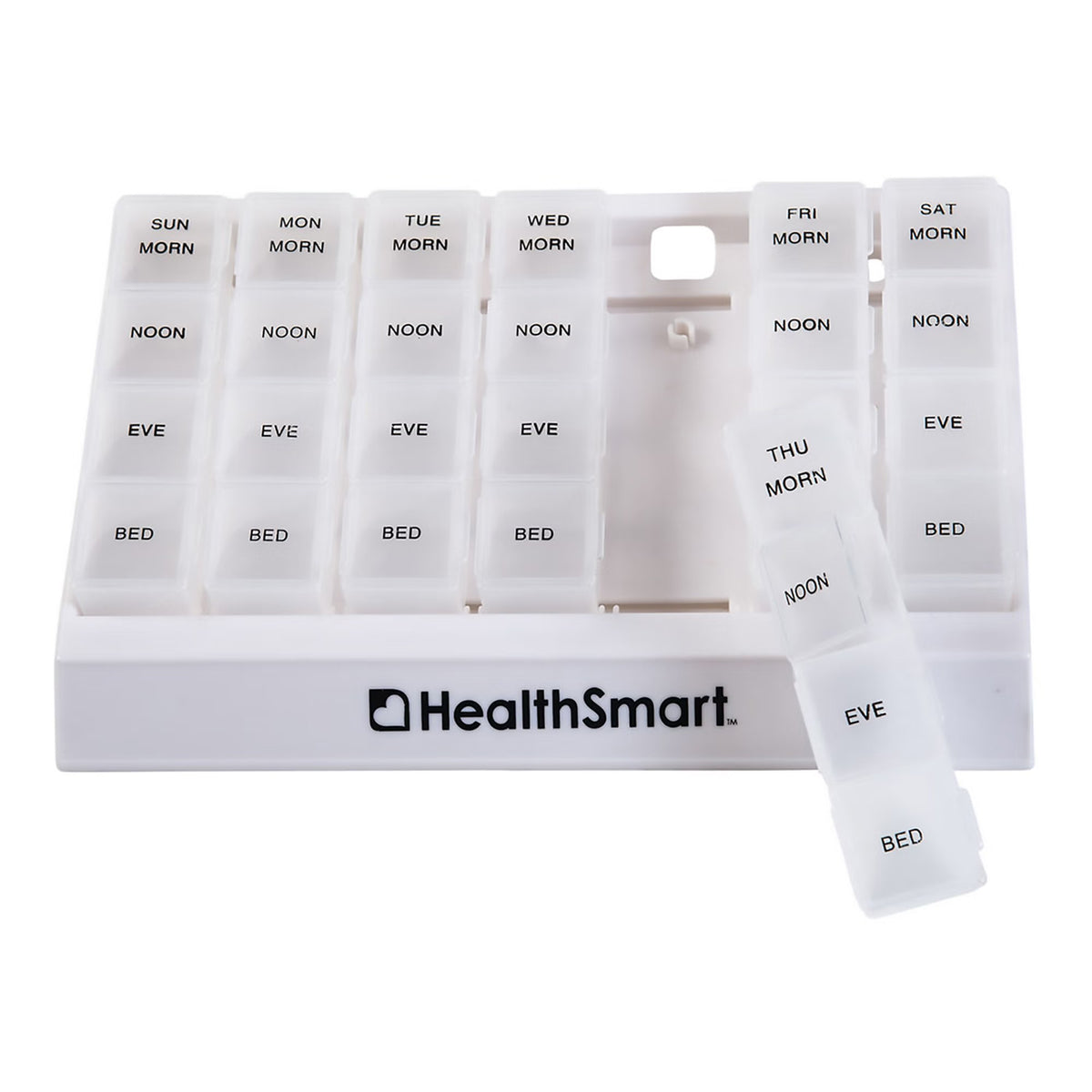 HealthSmart 7-Day Pill Organizer, 4 Dose, Large - 640-8223-0000 - LL Medico