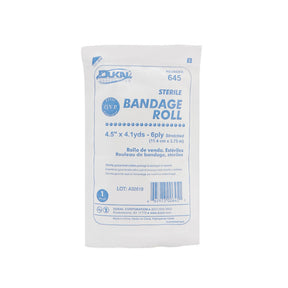 Dukal Sterile Fluff Bandage Roll, 4-1/2 Inch x 4-1/10 Yard, 6-Ply