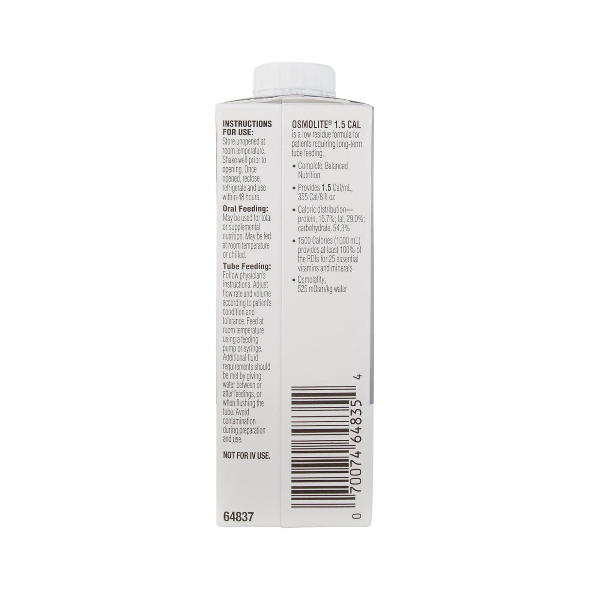 Osmolite 1.5 Cal Tube Feeding Formula, Unflavored, 8 oz