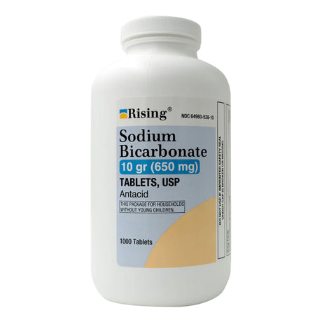 Rising Sodium Bicarbonate, Alkalinizing Agent, 650 mg, Tablet