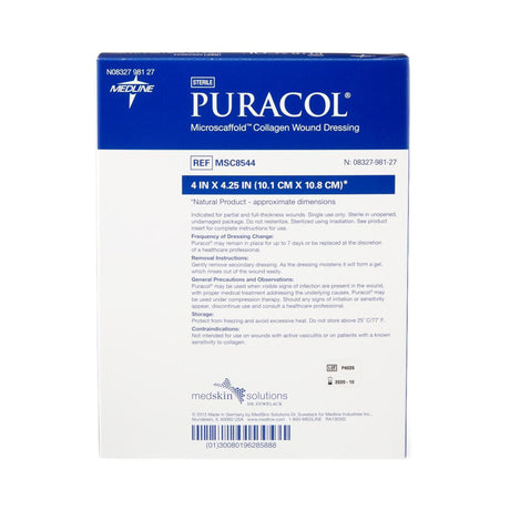 Puracol Collagen Wound Dressing, Sterile - MSC8544-Single - LL Medico