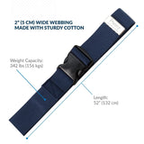 Gait Belt Posey 52 Inch Length Navy Blue Cotton