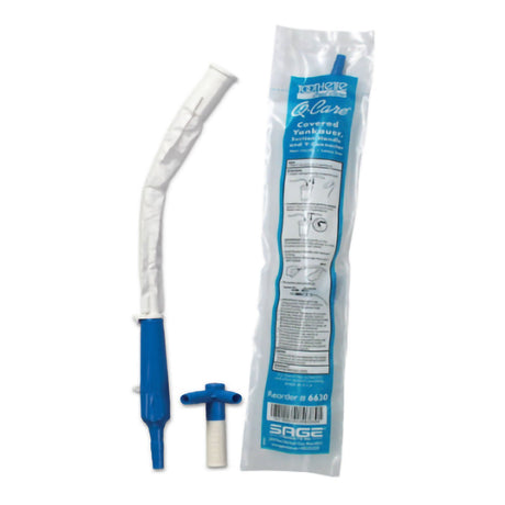 Sage Products Sage Q-Care Covered Yankauer Suction Handle with Y-Connector Kit - 6639 - LL Medico