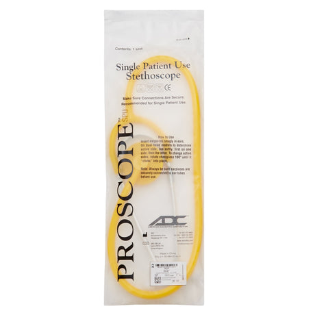 Proscope Disposable Stethoscope, Yellow, 22"