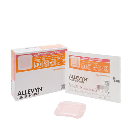 Smith & Nephew Allevyn Gentle Border Foam Dressing, Square, Sterile - 66800276 - LL Medico