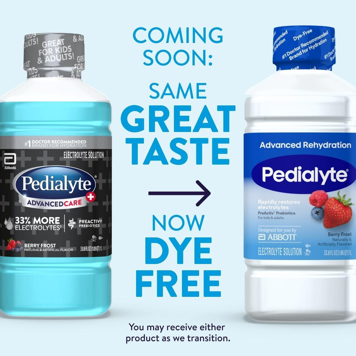 Pedialyte AdvancedCare Plus Electrolyte Solution, Berry Frost, 33.8 oz