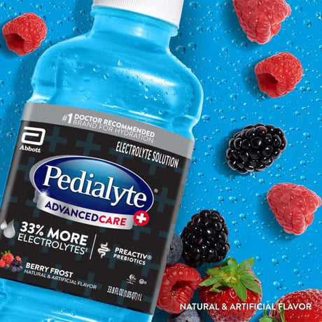 Pedialyte AdvancedCare Plus Electrolyte Solution, Berry Frost, 33.8 oz