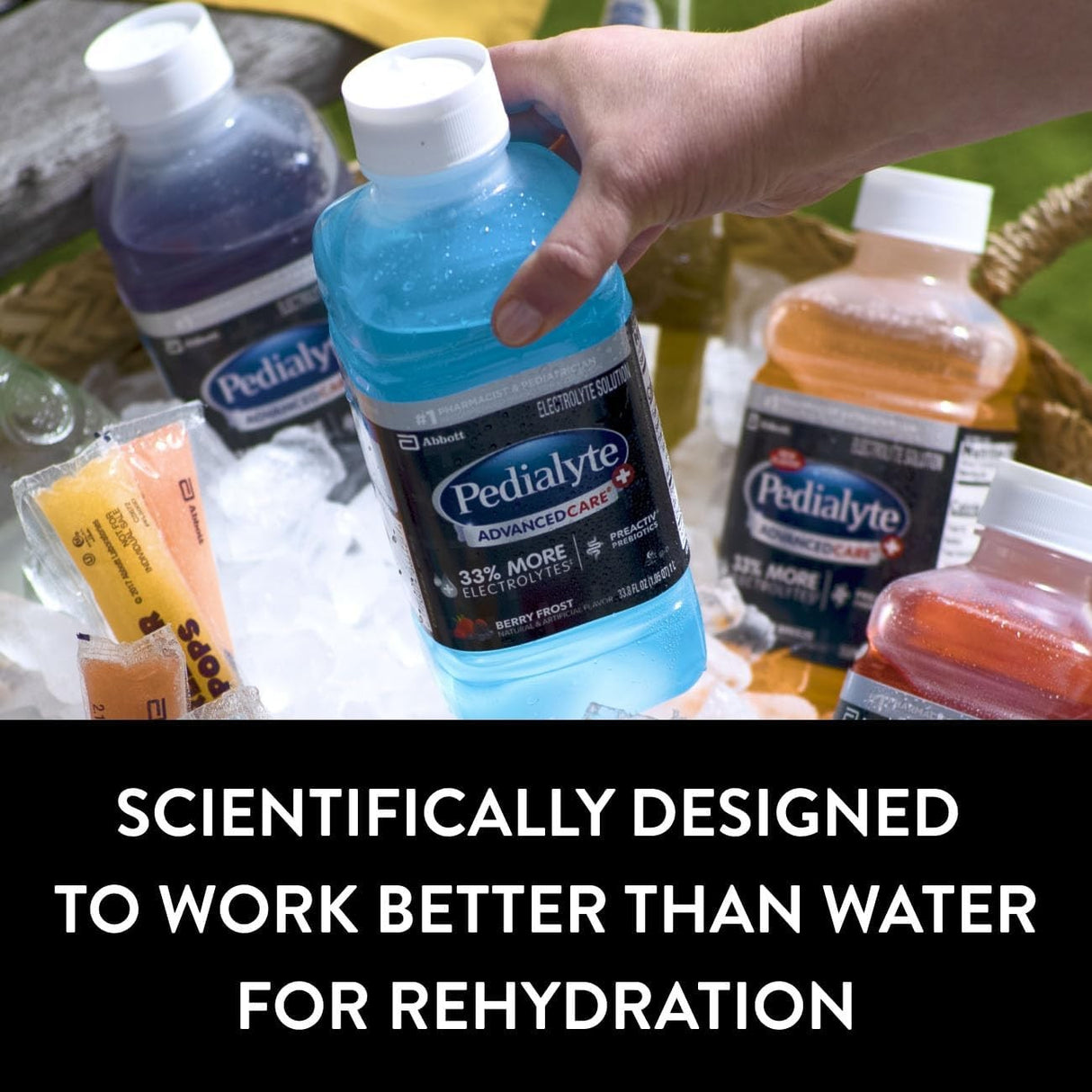 Pedialyte AdvancedCare Plus Electrolyte Solution, Berry Frost, 33.8 oz