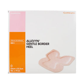 Allevyn Gentle Border Heel, Foam Dressing, 9 x 9.125", Pink, Hydrocellular Foam, Silicone Gel Adhesive, Sterile - 66800506-Single - LL Medico