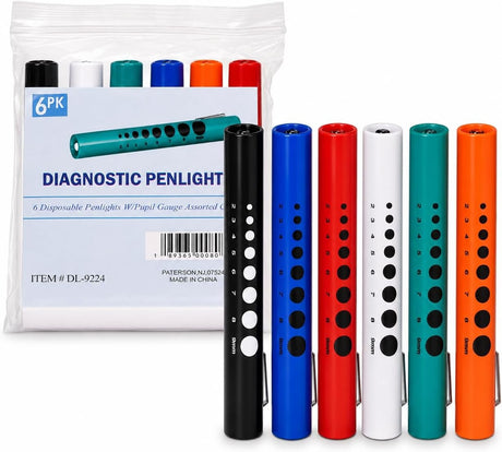 Bovie Disposable Penlight with Pupil Gauge, 6 Count
