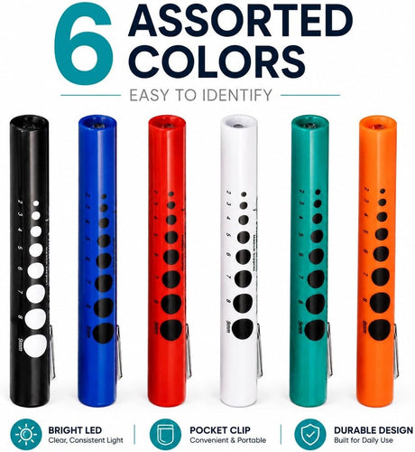 Bovie Disposable Penlight with Pupil Gauge, 6 Count