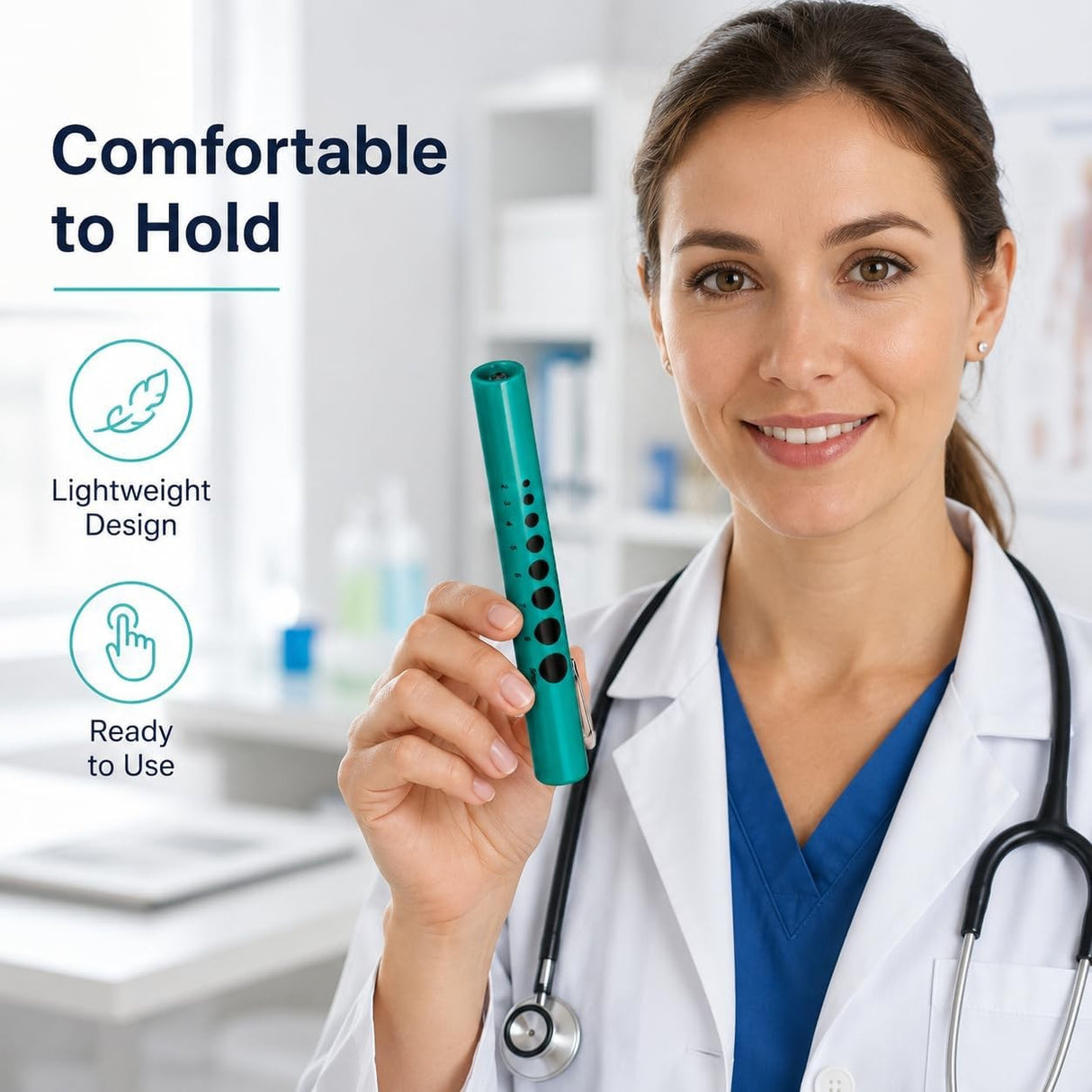 Bovie Disposable Penlight with Pupil Gauge, 6 Count
