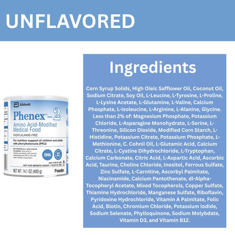 Phenex-2 Amino Acid-Modified Medical Food Powder, Unflavored, 14.1 oz