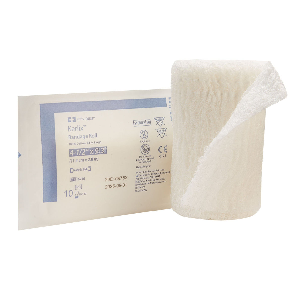 Cardinal Health Kerlix Sterile Fluff Bandage Roll, 4-1/2 Inch x 3-1/10 Yard, Eight-Ply