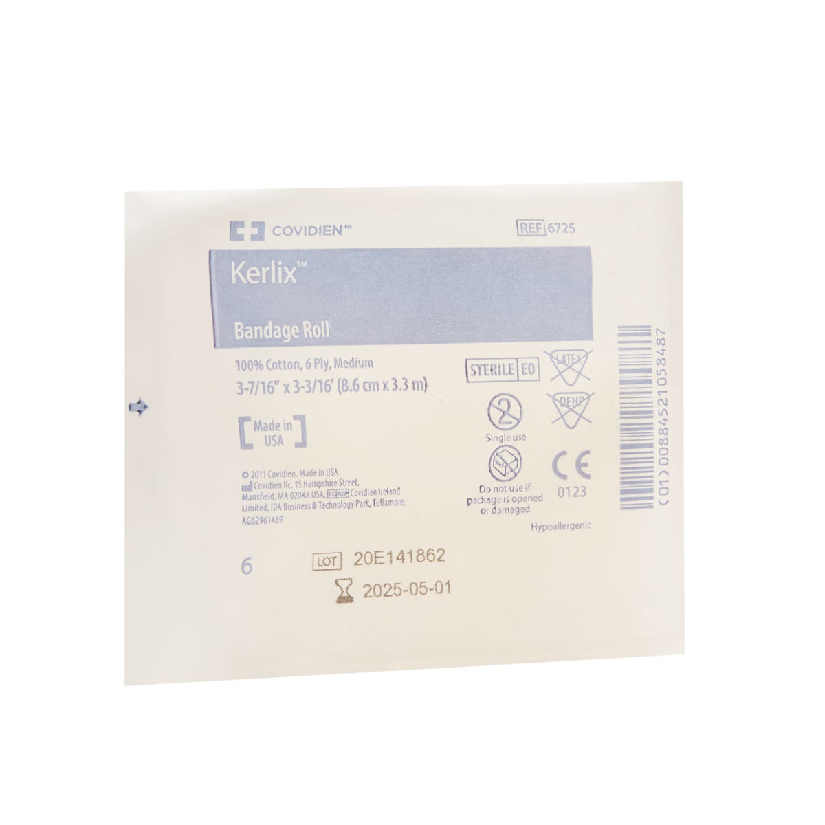 Cardinal Health Kerlix Sterile Fluff Bandage Roll, 3-4/10 Inch x 3-6/10 Yard, Six-Ply