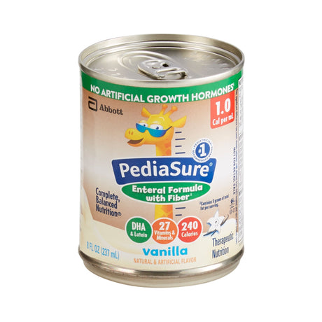 PediaSure 1.0 Cal With Fiber Tube Feeding Formula, Vanilla, 8 oz