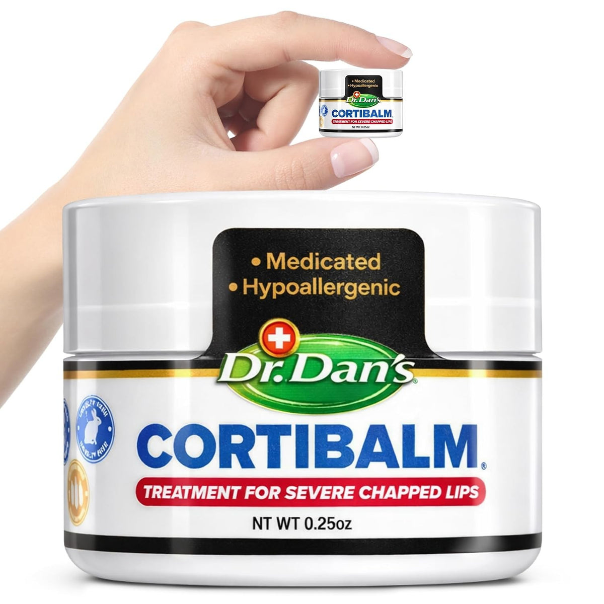 Dr. Dan's CortiBalm Lip Balm Treatment for Severe Chapped Lips, 0.15 oz