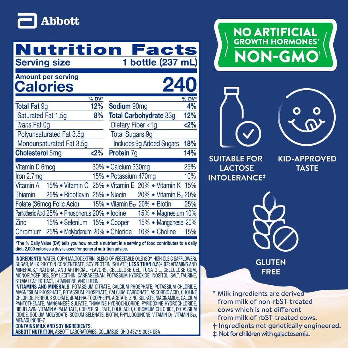 PediaSure Grow & Gain Kids' Nutrition Shake, Vanilla, 8 oz
