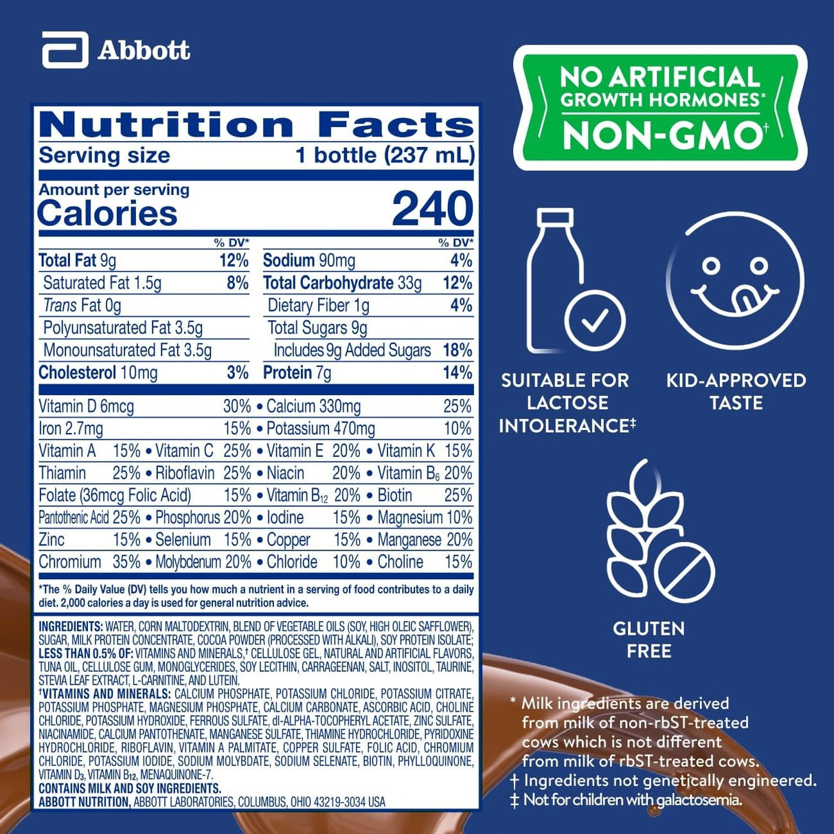 PediaSure Grow & Gain Nutrition Shake, Chocolate, 8 oz