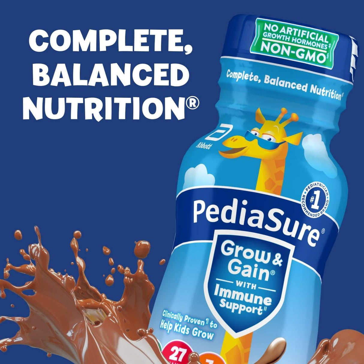 PediaSure Grow & Gain Nutrition Shake, Chocolate, 8 oz