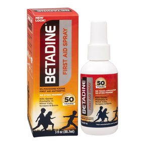 Betadine Povidone-Iodine, Antiseptic Topical Liquid, 3 oz Spray Bottle - 67618016003-Single - LL Medico