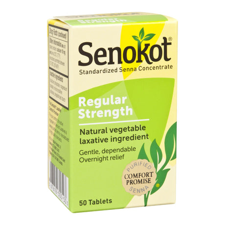 Senokot Regular Strength Laxative Tablets, 8.6 mg Sennosides