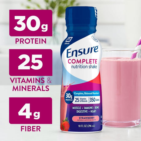 Ensure Complete Nutrition Shake, Strawberry, 10 oz