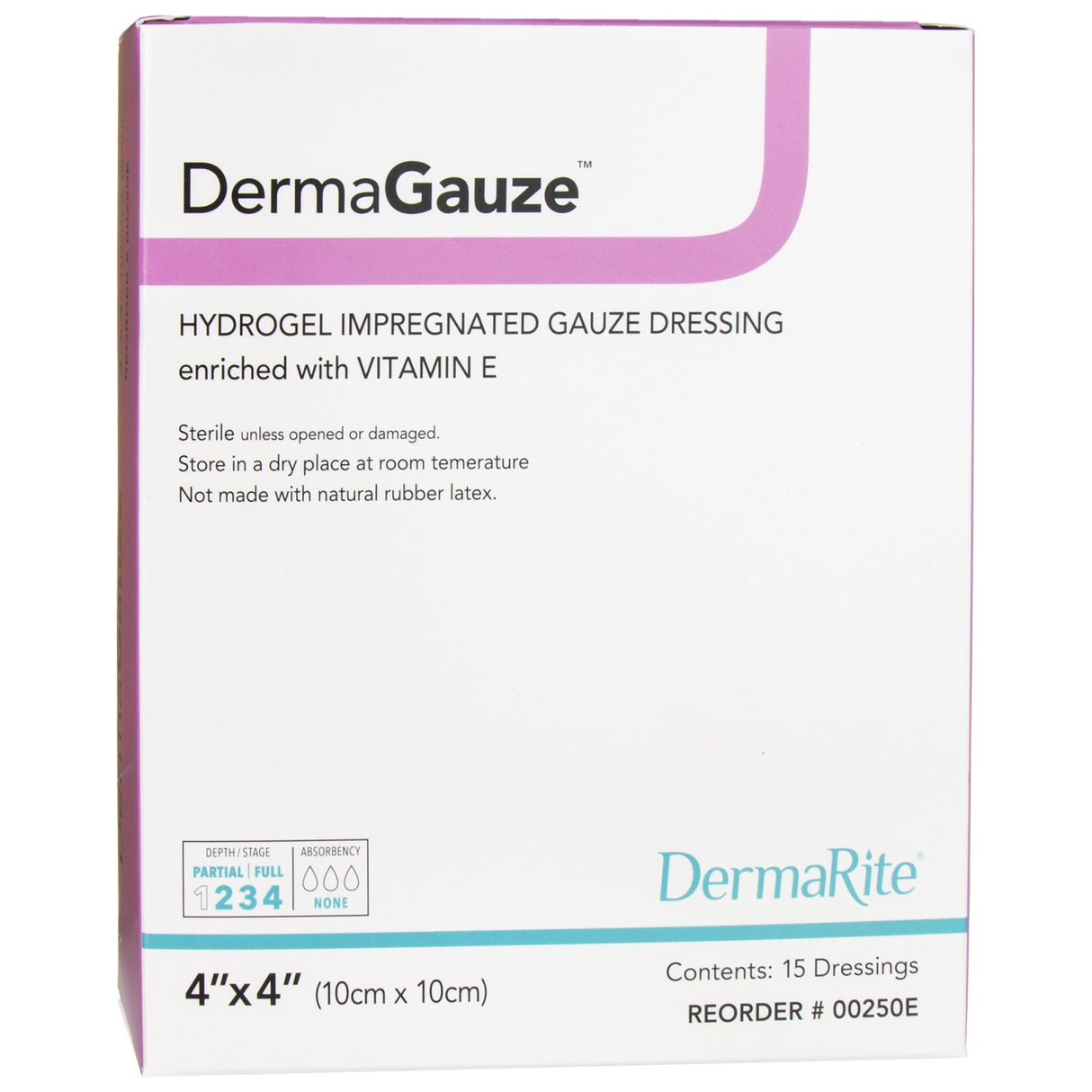 DermaGauze Impregnated Dressing, 4 x 4 Inch