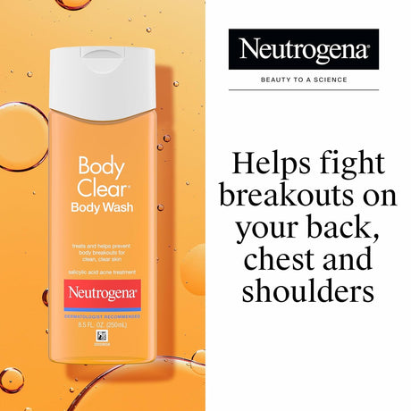 Neutrogena Body Clear Acne Body Wash Liquid, 8.5 fl oz