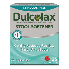 Dulcolax Stool Softener Liquid Gels, Docusate Sodium 100 mg, Gelcap - 68142102202 - LL Medico
