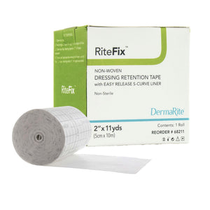 RiteFix Nonwoven Dressing Retention Tape, 2 Inch x 11 Yard, White