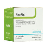RiteFix Nonwoven Dressing Retention Tape, 2 Inch x 11 Yard, White
