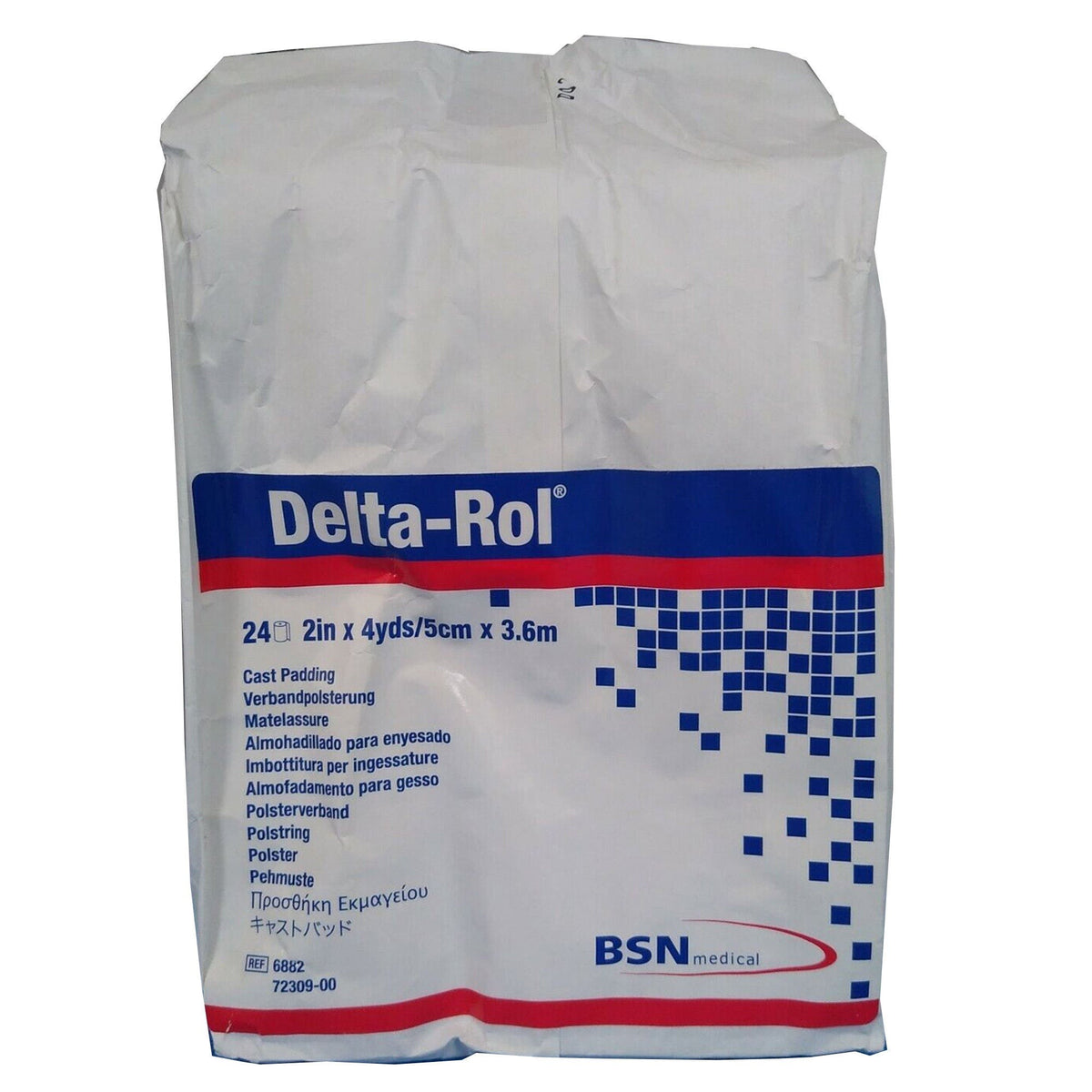 Delta-Rol Undercast Cast Padding, White, Synthetic, NonSterile, 4 Yard - LL Medico
