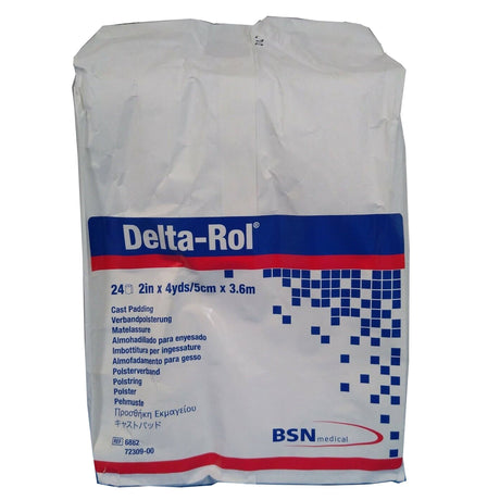 Delta-Rol Undercast Cast Padding, White, Synthetic, NonSterile, 4 Yard - LL Medico