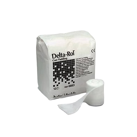 Delta-Rol Undercast Cast Padding, White, Synthetic, NonSterile, 4 Yard - LL Medico