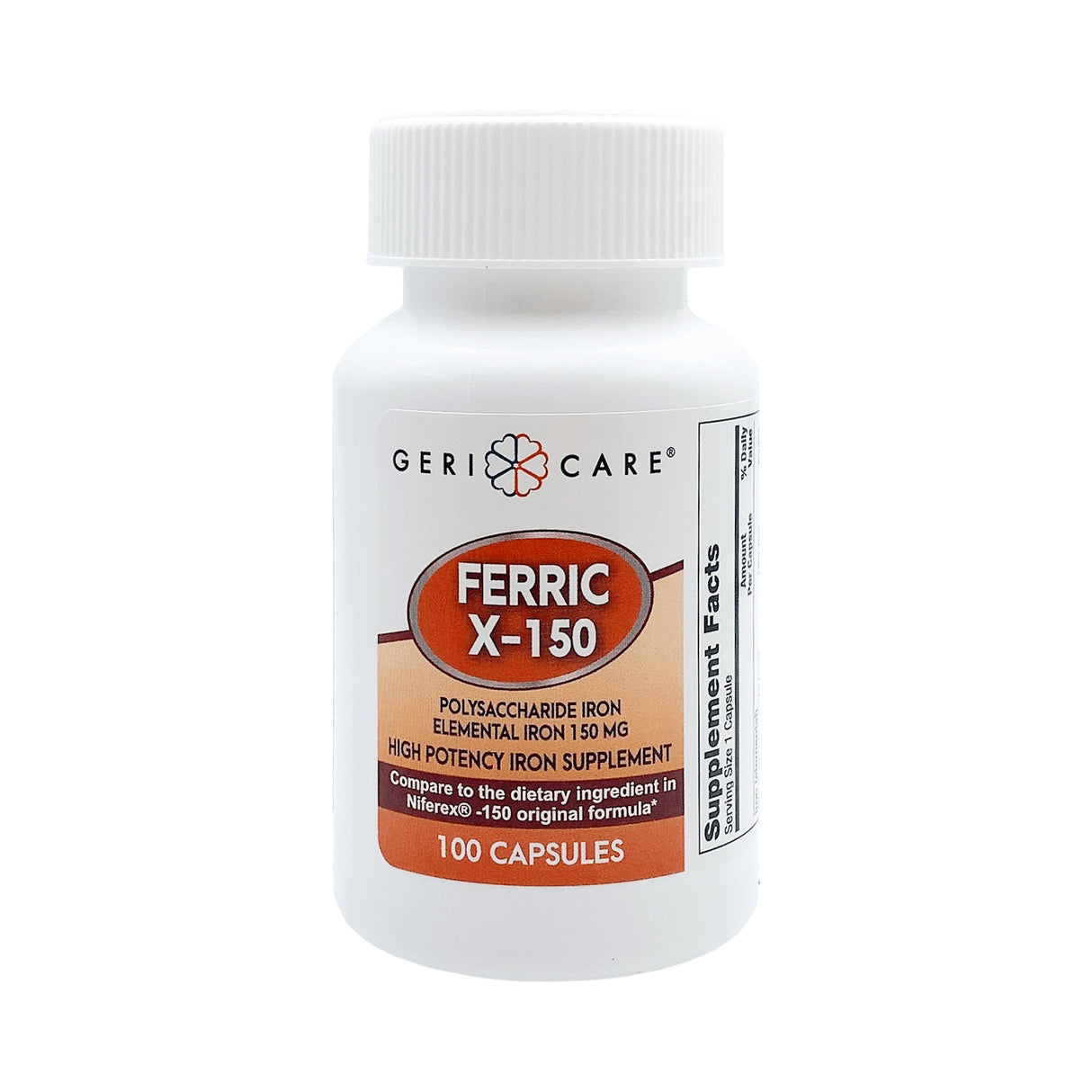 Geri-Care Ferric X-150 Iron Supplement, 150 mg