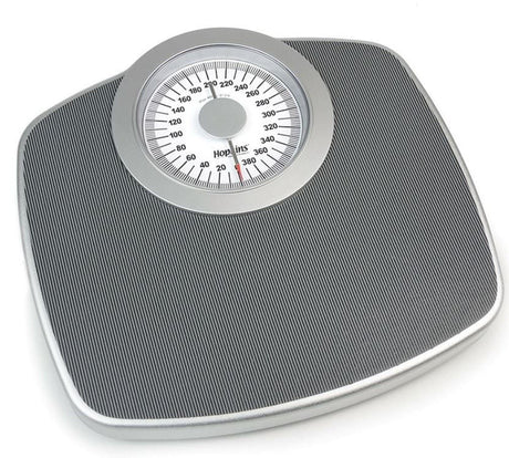 Hopkins Floor Scale, Analog Dial, 400 lb Capacity, Gray